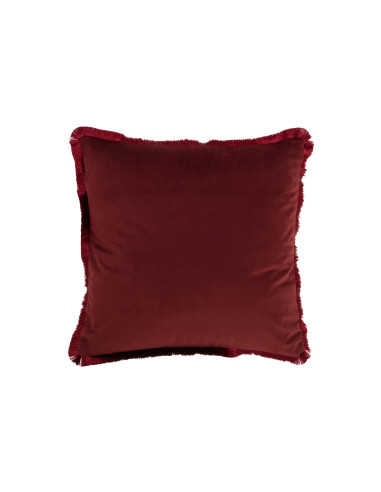 Coussin carré en polyester rouge AlphaJ-Line