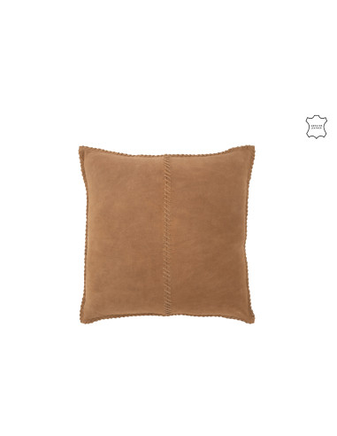 Centre de coussin en cuir camelJ-Line