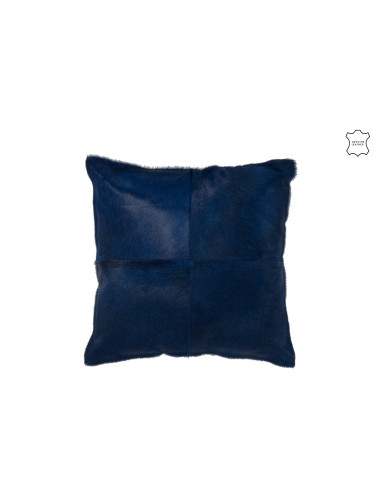 Cuir de vache en poil de coussin bleu électriqueJ-Line