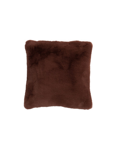 Coussin mignon en polyester brun clairJ-Line