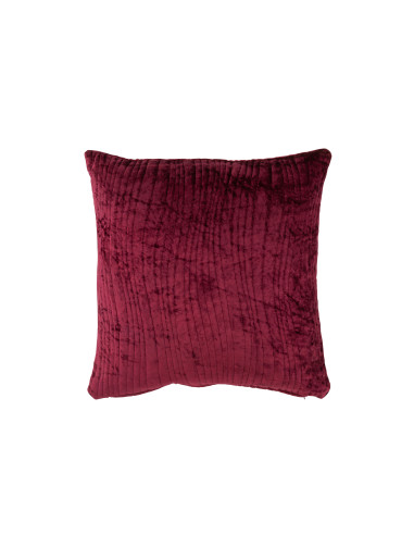 Coussin Ondulé Carré en Viscose VioletJ-Line