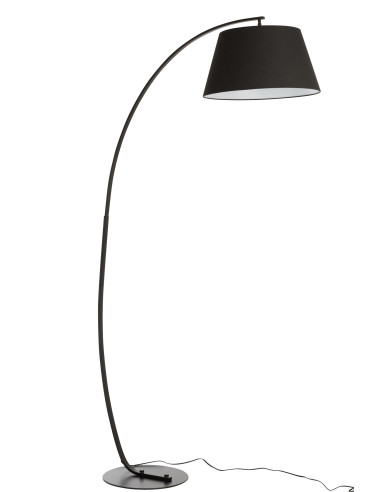 Lampe sur pied en métal noir en arcJ-Line