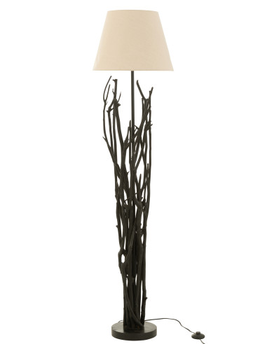 Lampe sur pied en bois de châtaignier noirJ-Line