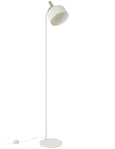 Lampe sur pied inclinable en métal blanc/orJ-Line