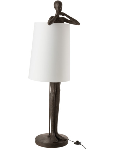 Lampe Homme Poly Marron/BlancJ-Line