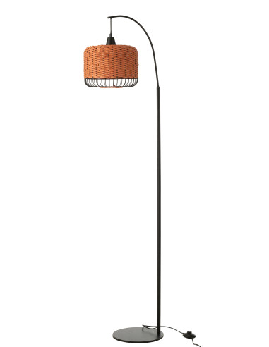 Lanterne de lampe de sol en métal orangeJ-Line