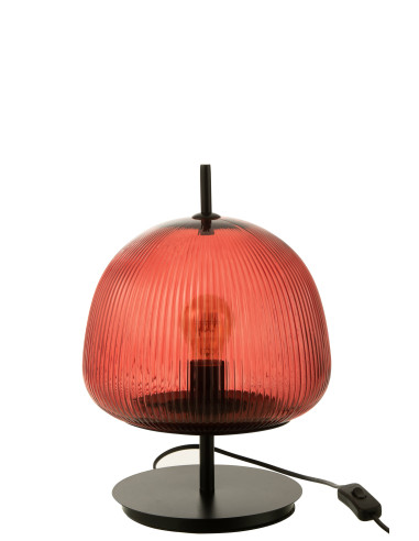 Lampe de table Oasis en verre rouge petitJ-Line