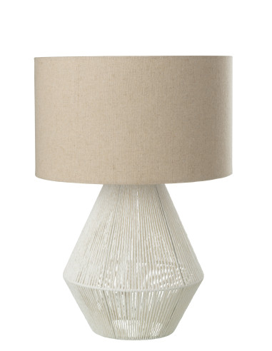 Lampe de table en corde de jute blancheJ-Line