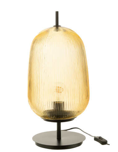 Lampe de table Oasis en verre jaune grandJ-Line