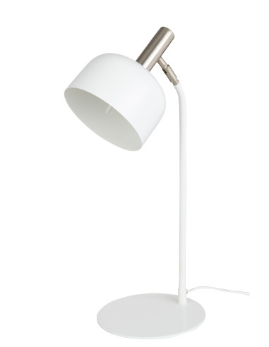 Lampe de table inclinable en métal blanc/orJ-Line