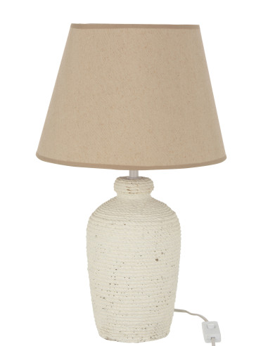 Lampe Esmee Cem/Tex Blanc/BeigeJ-Line