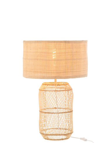 Lampe Champignon en Lin/Bambou NaturelJ-Line