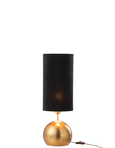 Lampe Boule Fer/Velours Or/NoirJ-Line