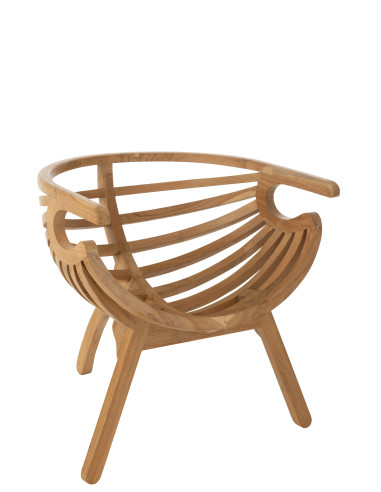 Chaise Crabe en bois de teck naturelJ-Line