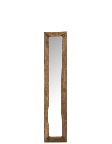 Miroir mural rectangle en bois marron petitJ-Line