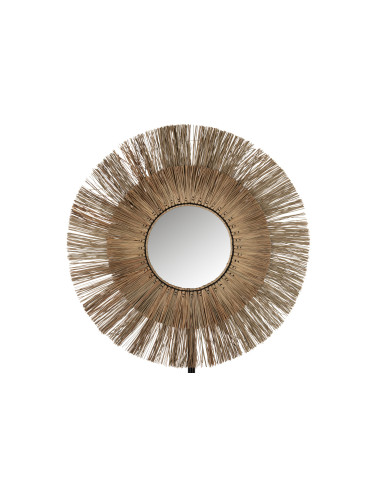 Miroir Mendi Rond en Herbe Naturelle GrandJ-Line