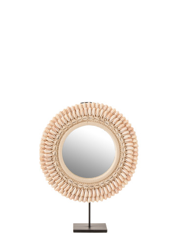 Miroir Sur Pied Coquillages Mona Rose Clair GrandJ-Line