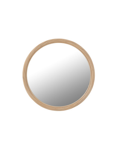 Miroir mural rond en rotin/verre naturel grandJ-Line