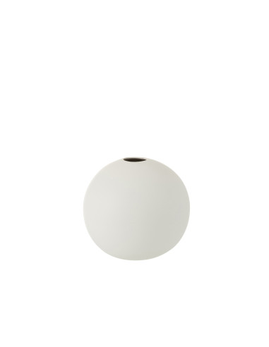 Vase Balle en céramique blanc mat de taille moyenneJ-Line