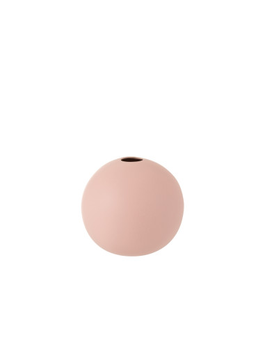 Vase Balle en Céramique Rose Pastel de Taille MoyenneJ-Line