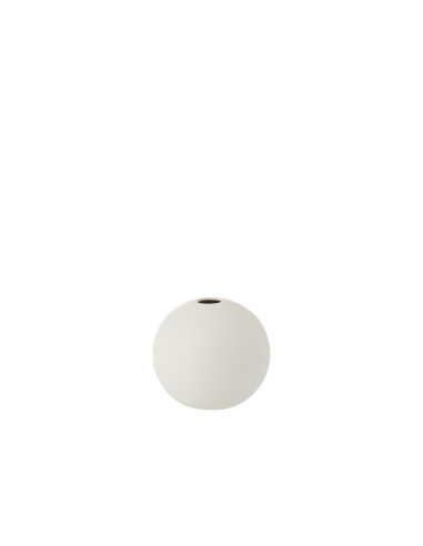 Vase Balle en céramique blanc mat petitJ-Line