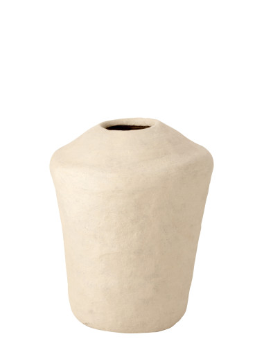 Vase Grand Tchad Papier Mâché BlancJ-Line