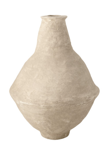 Vase Extra-Large Chad Papier Mache BlancJ-Line