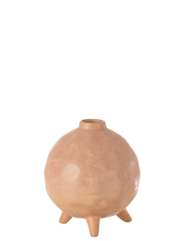 Vase Pied Rond en Céramique Rose/OrangeJ-Line