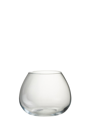 Vase en verre transparent de taille moyenneJ-Line