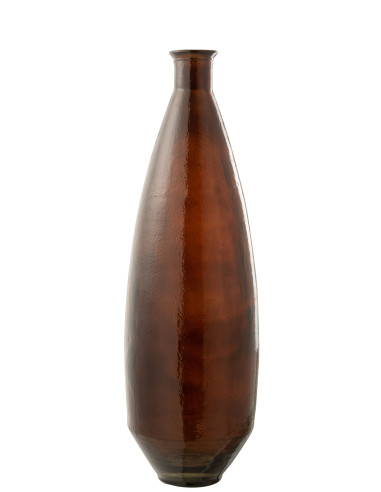 Vase en verre ovale marronJ-Line