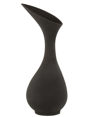 Vase Olivia en aluminium noir brut grandJ-Line