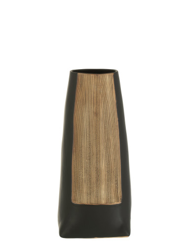 Vase Maria Long en céramique noir petitJ-Line