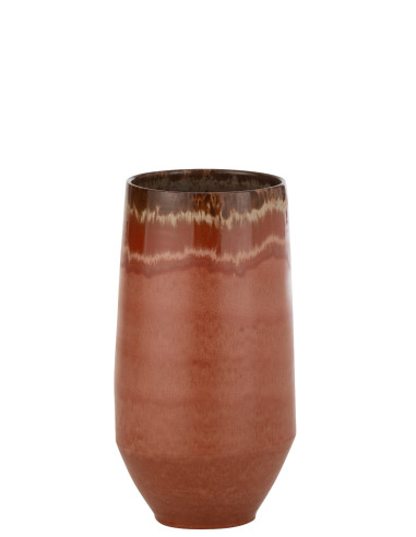 Vase Aline Long en céramique rouge grandJ-Line