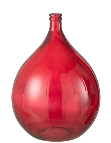 Grand vase en verre rougeJ-Line