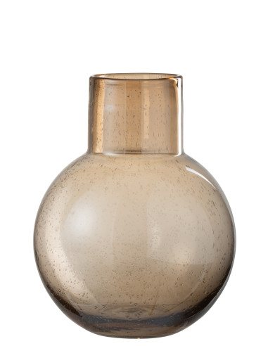 Vase en verre ambre avec col largeJ-Line