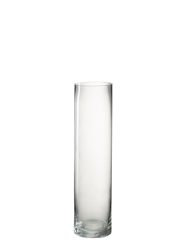 Vase cylindre en verre transparent de taille moyenneJ-Line