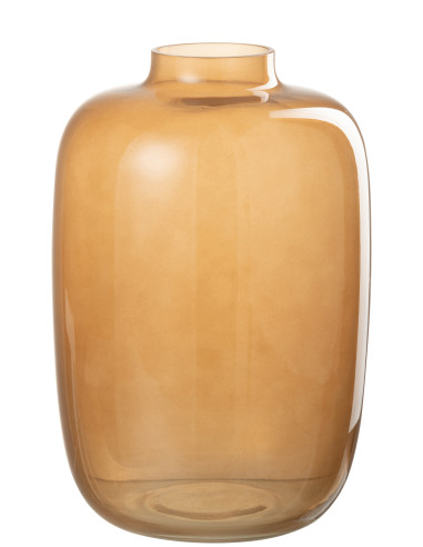 Vase en verre orange de grande taille RitaJ-Line