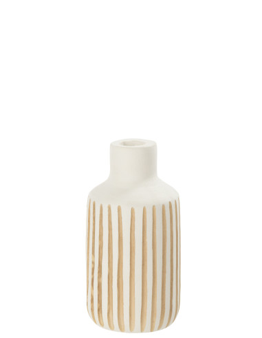 Vase en bois de Ying blanc petitJ-Line