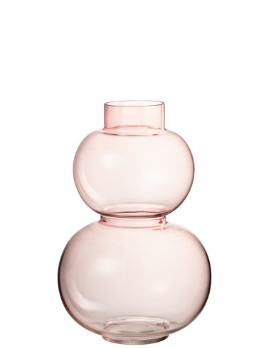 Vase Globes Verre Rose PetitJ-Line