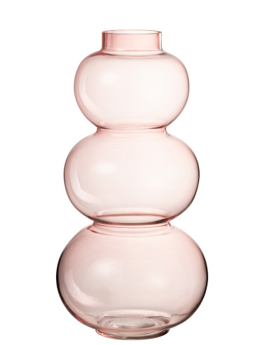 Vase Globes Verre Rose GrandJ-Line