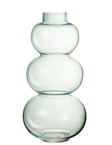 Grand vase en verre vert globesJ-Line