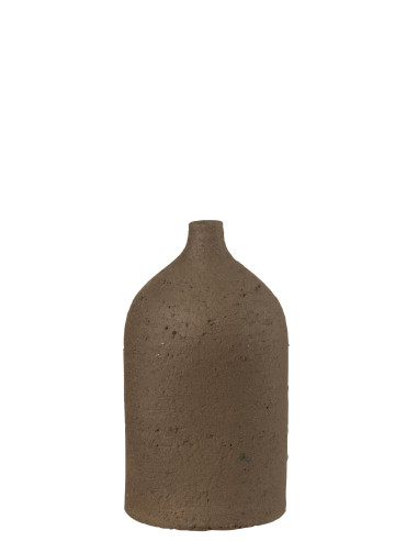 Vase Enya Bouteille en céramique marron de taille moyenneJ-Line