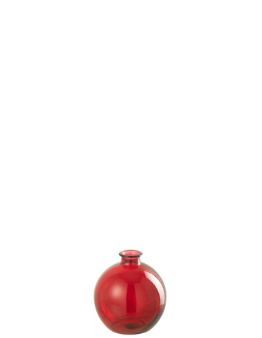 Vase Balle Verre RougeJ-Line