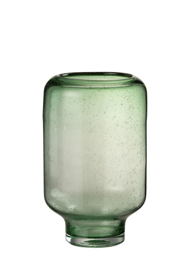 Vase Nora Sur Pied Verre Rond Vert Clair GrandJ-Line