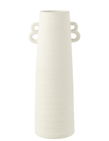 Vase conique en argile blanche de grande tailleJ-Line