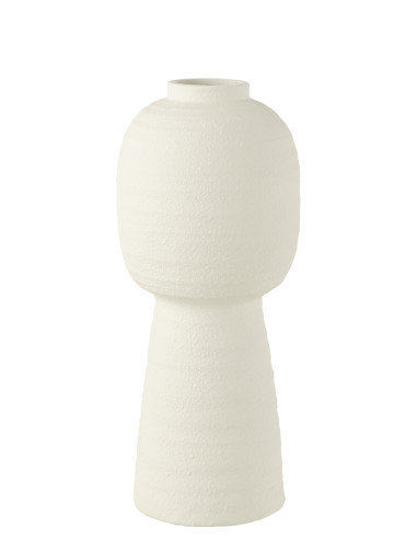 Vase Lanterne en Argile Blanc GrandJ-Line