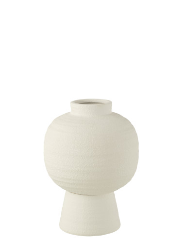 Vase Lanterne en Argile Blanc PetitJ-Line