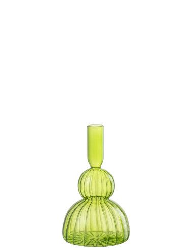 Vase en verre vert JulietteJ-Line