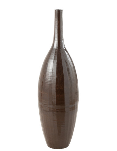 Vase Bouteille Terre Brillante Marron LargeJ-Line