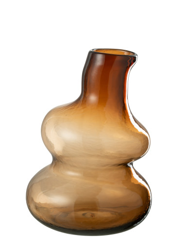 Vase Flacon Verre Marron GrandJ-Line